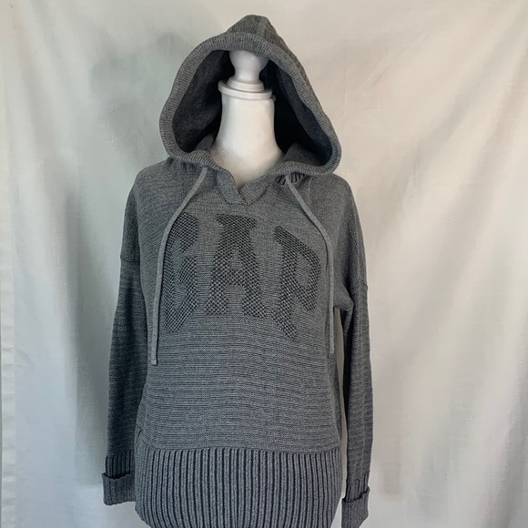GAP Branded Gray Hooded Sweater - Picture 2 of 16